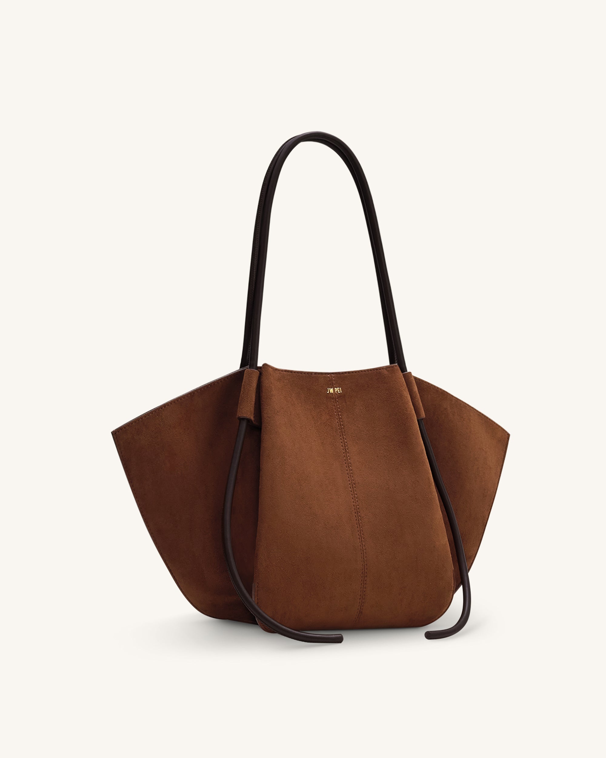 JW PEI ディープブラウン トートバッグ Nala Faux Suede Wide Tote Bag - Brown | JW PEI