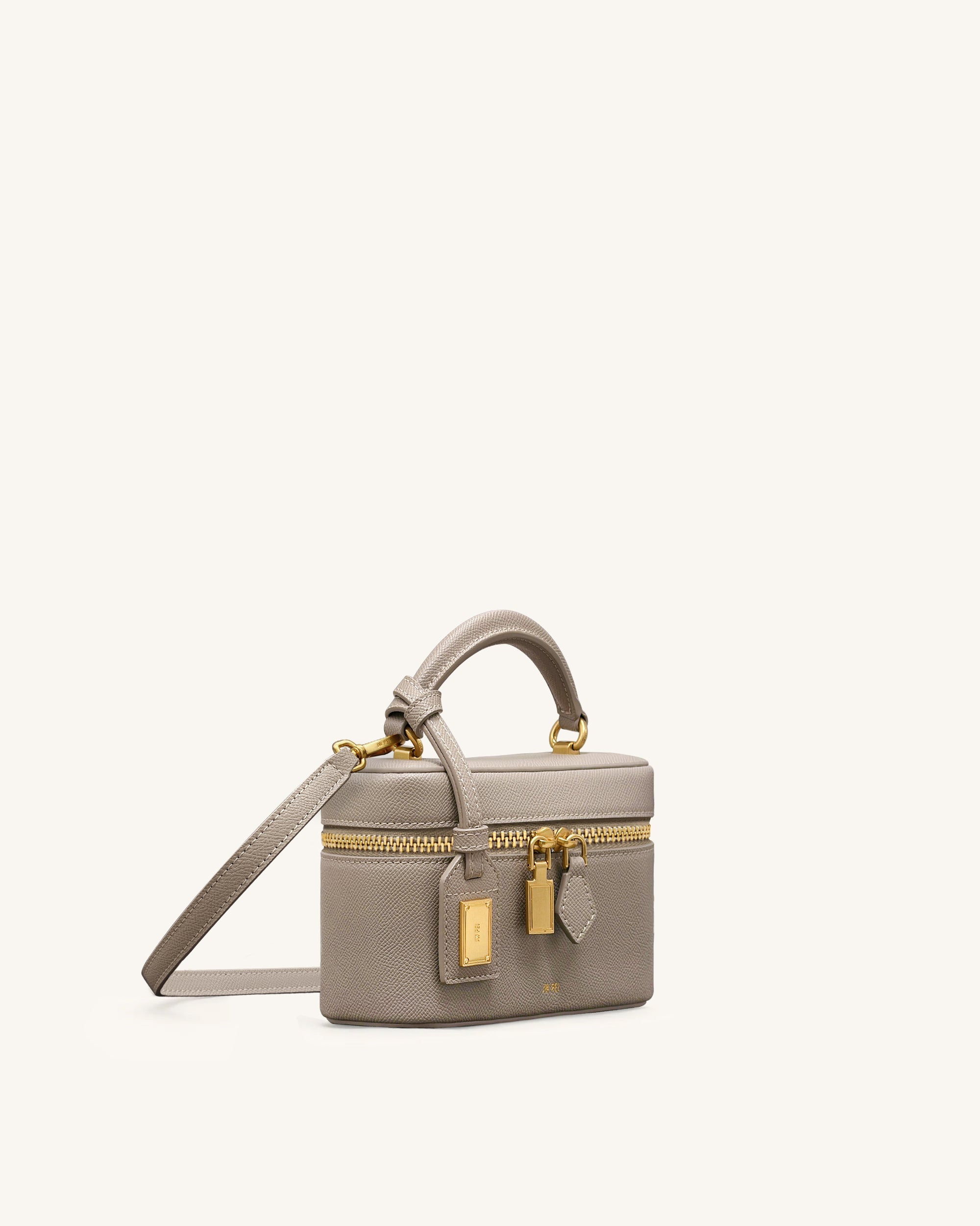 Cleo Box Shape Top Handle Bag - Taupe | JW PEI