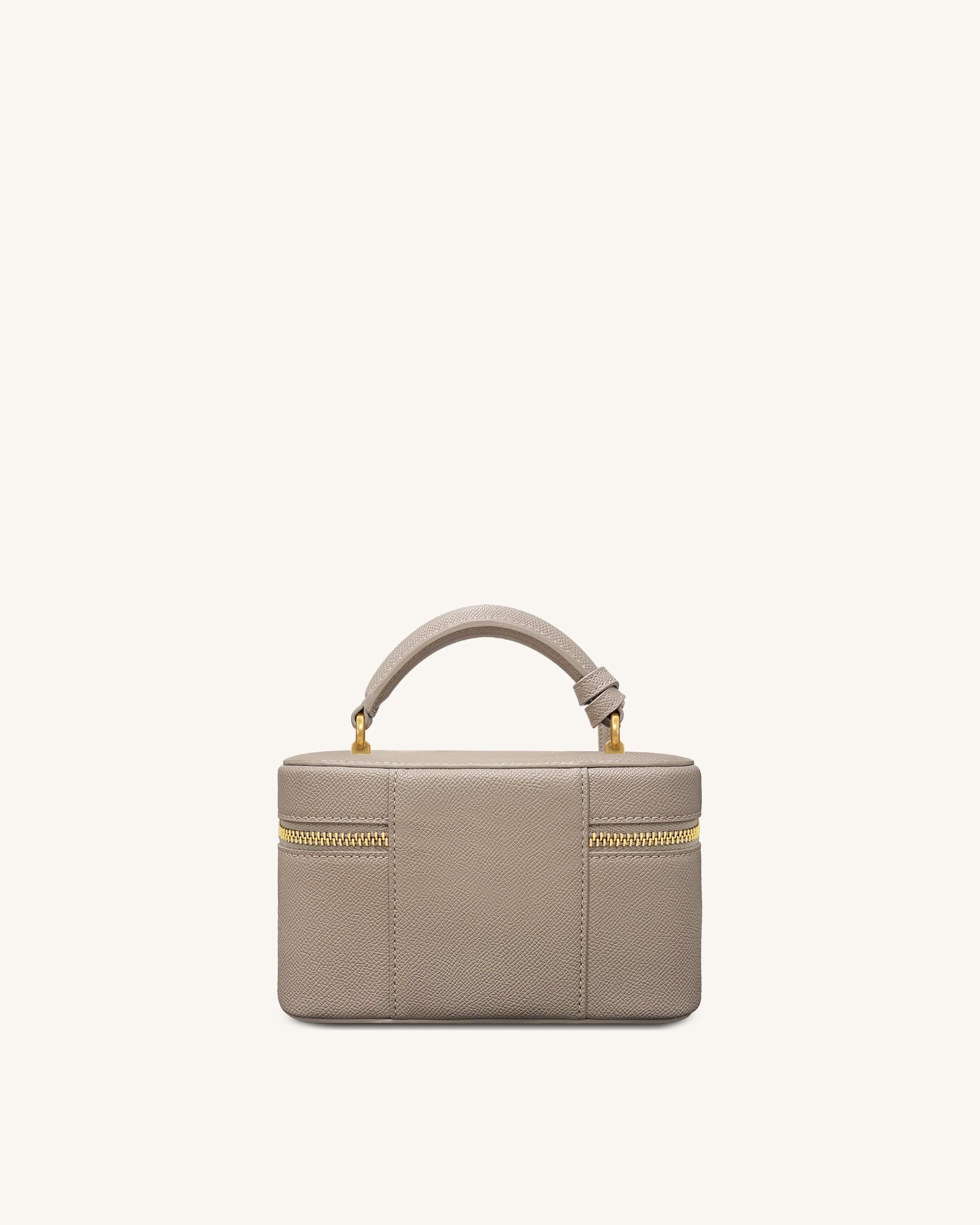 Cleo Box Shape Top Handle Bag - Taupe | JW PEI