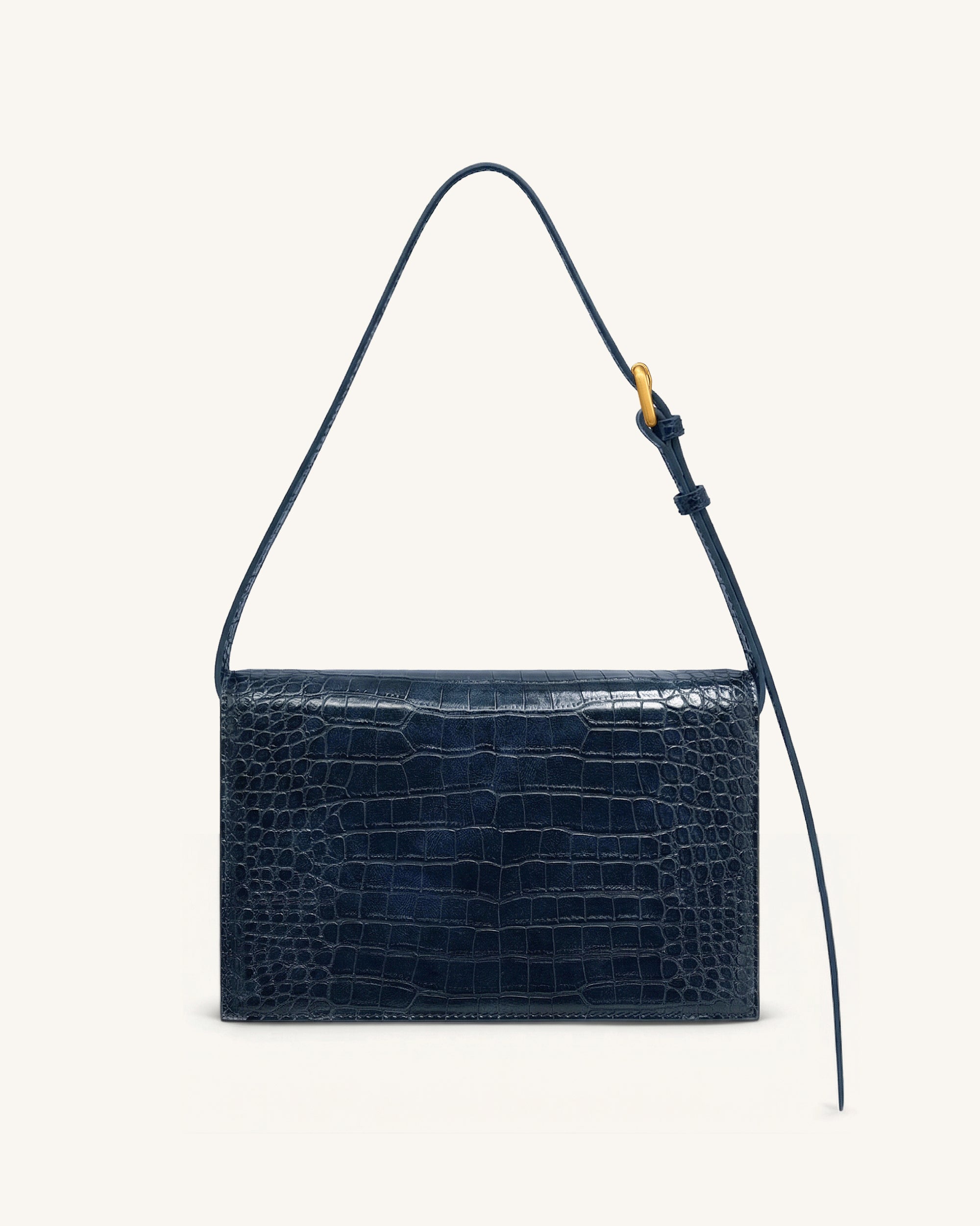 Clio Envelope Crossbody Bag - Navy Croc | JW PEI