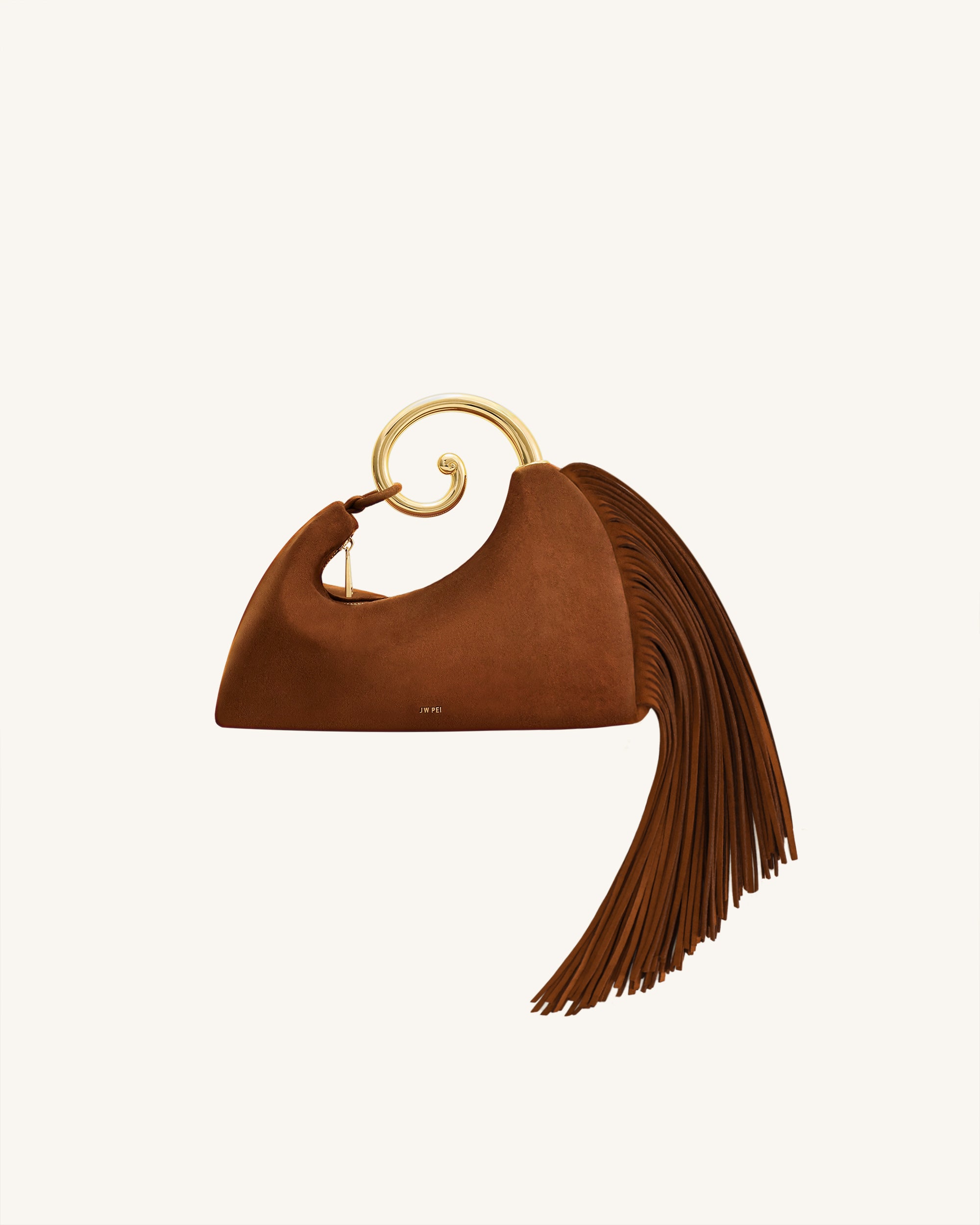 Nell Fringe Hardware Top Handle Bag - Mocha Brown | JW PEI