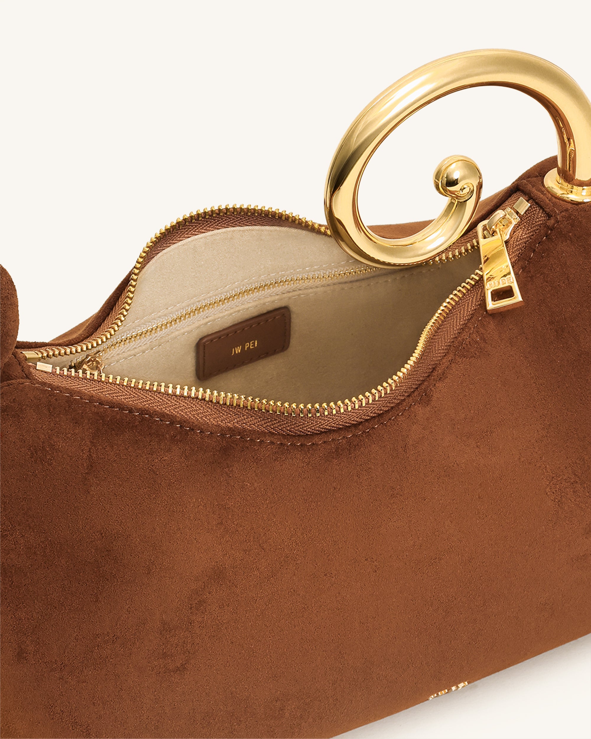 Nell Fringe Hardware Top Handle Bag - Mocha Brown | JW PEI