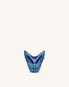 Paisley Crystal Butterfly Clutch - Blue