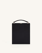Taya Wine Glass Puppy Pattern Book Shape Clutch Bag - Black