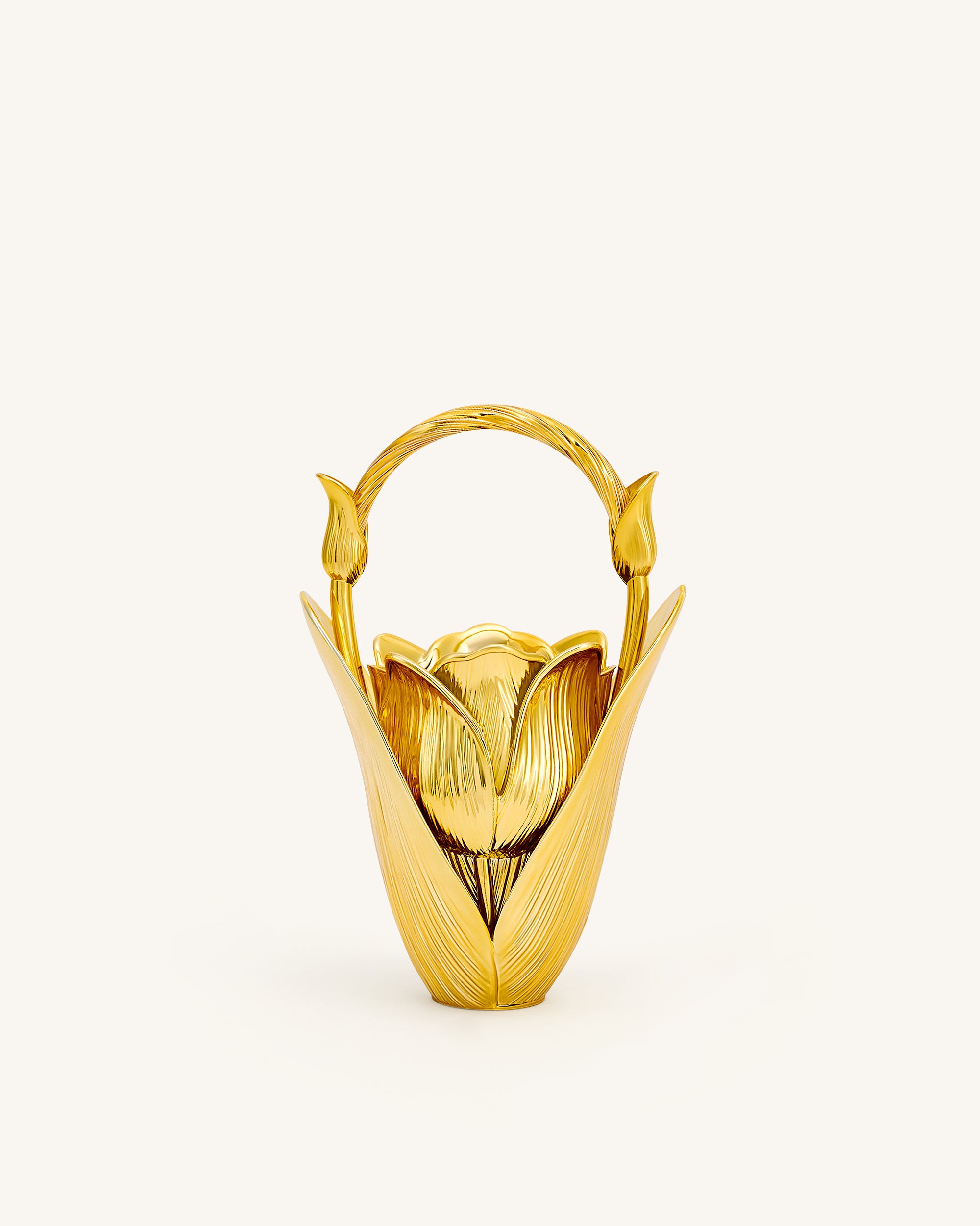 【melted butter】新品未使用　TULIP BASKET Ella Tulip Vase Top Handle Bag - Gold | JW PEI