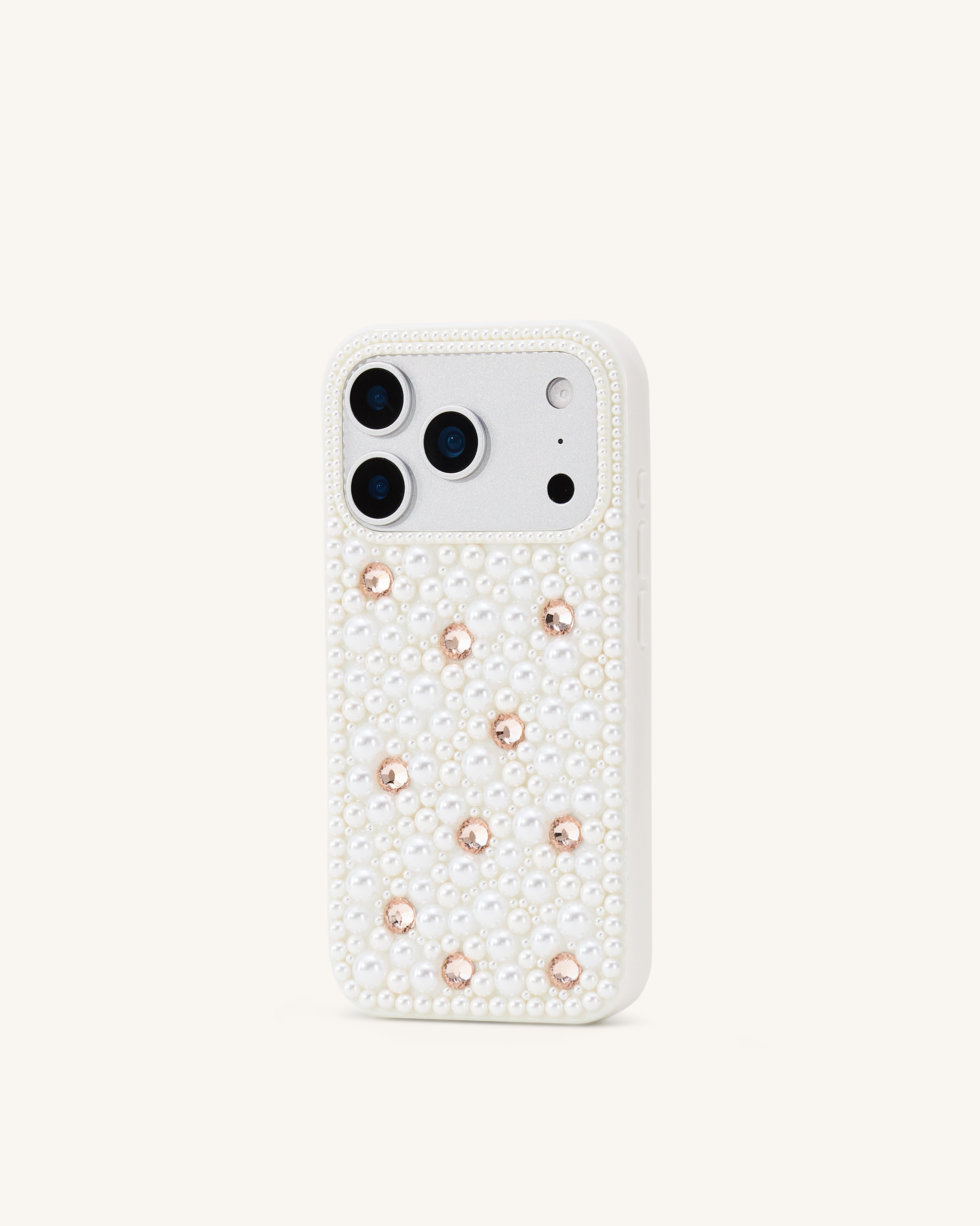 Pearl Embellished Phone Case - White | JW PEI