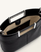 Elodie Chain Handle Top Handle Bag - Black