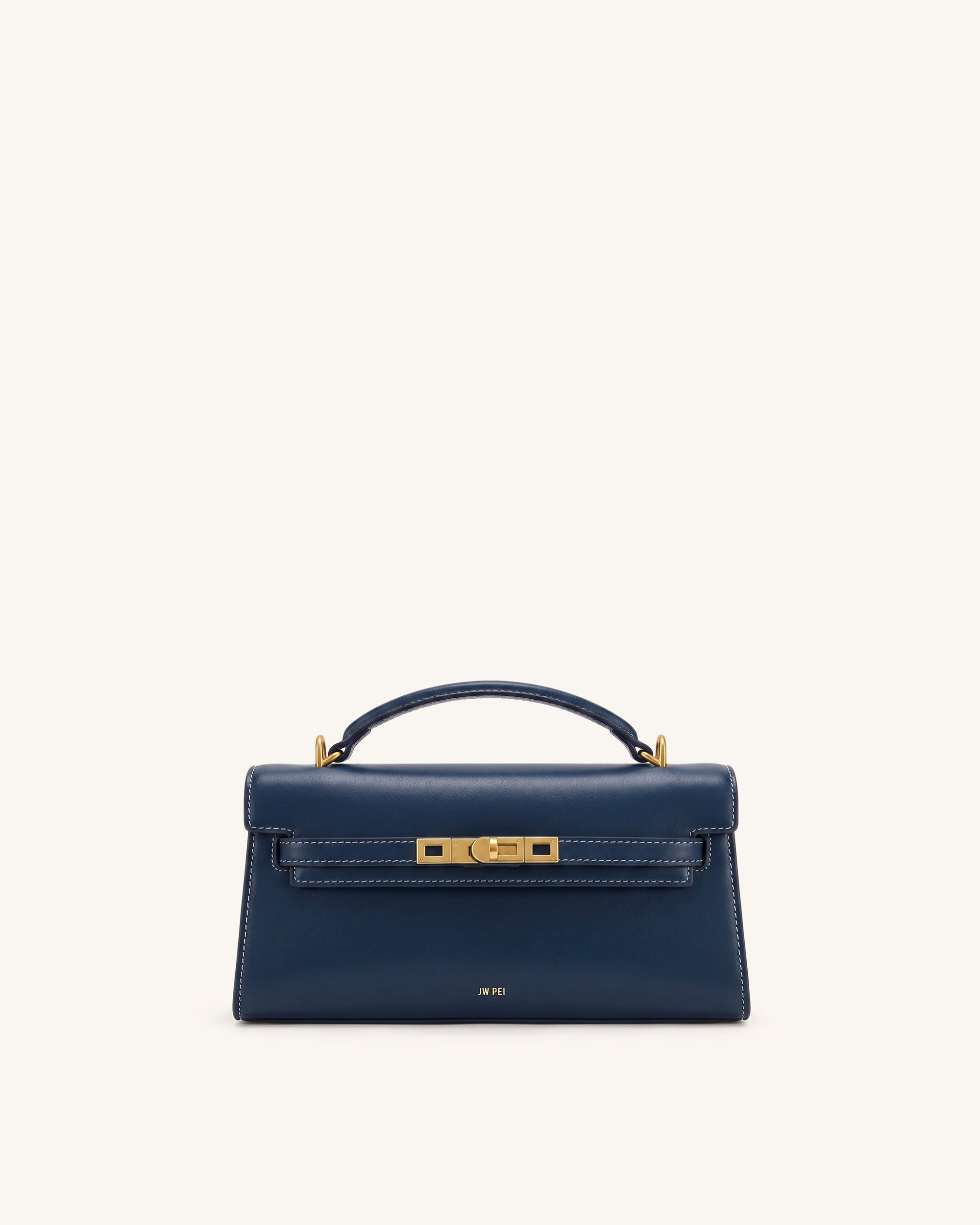 Noor Top Handle Bag - Navy Blue | JW PEI