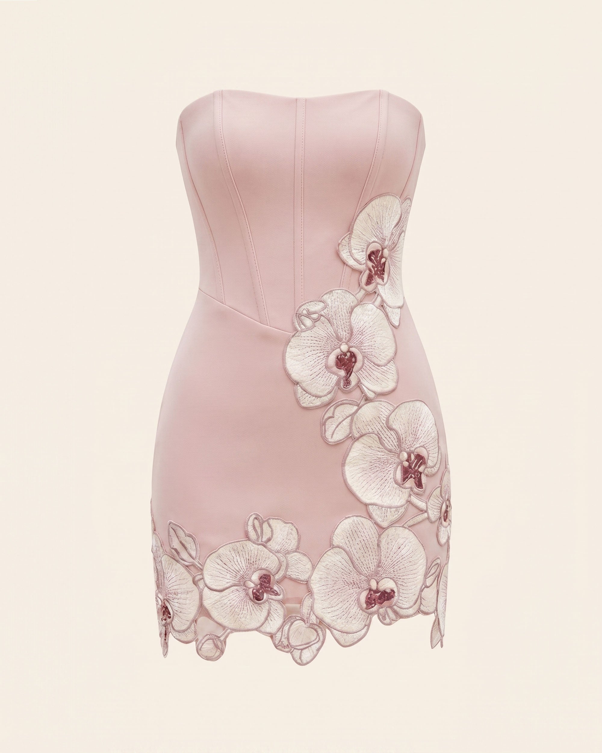 Orchid Embroidered Scalloped Mini Dress - Blush Pink | JW PEI Orchid Embroidered Scalloped Mini Dress - Blush Pink | JW PEI