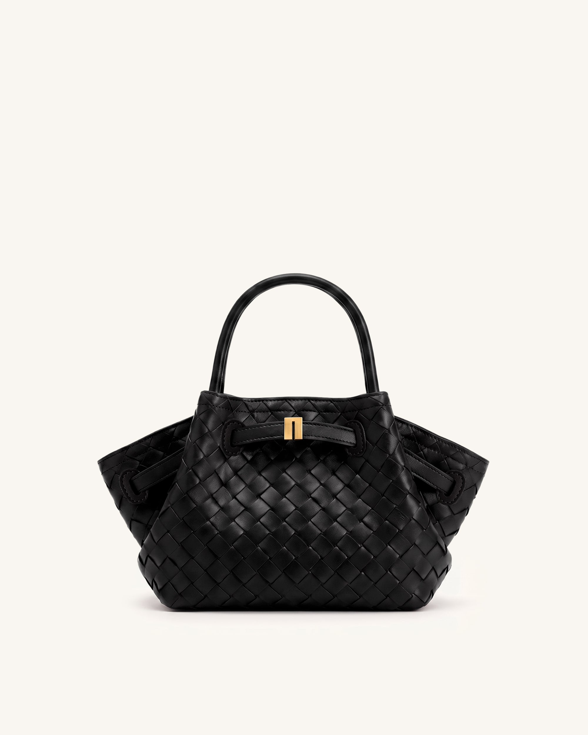 Hana Mini Weave Tote Bag - Black