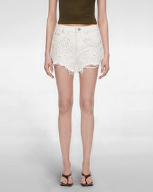 Starlet Pearl Glitz Denim Shorts - Fairest Of Them All