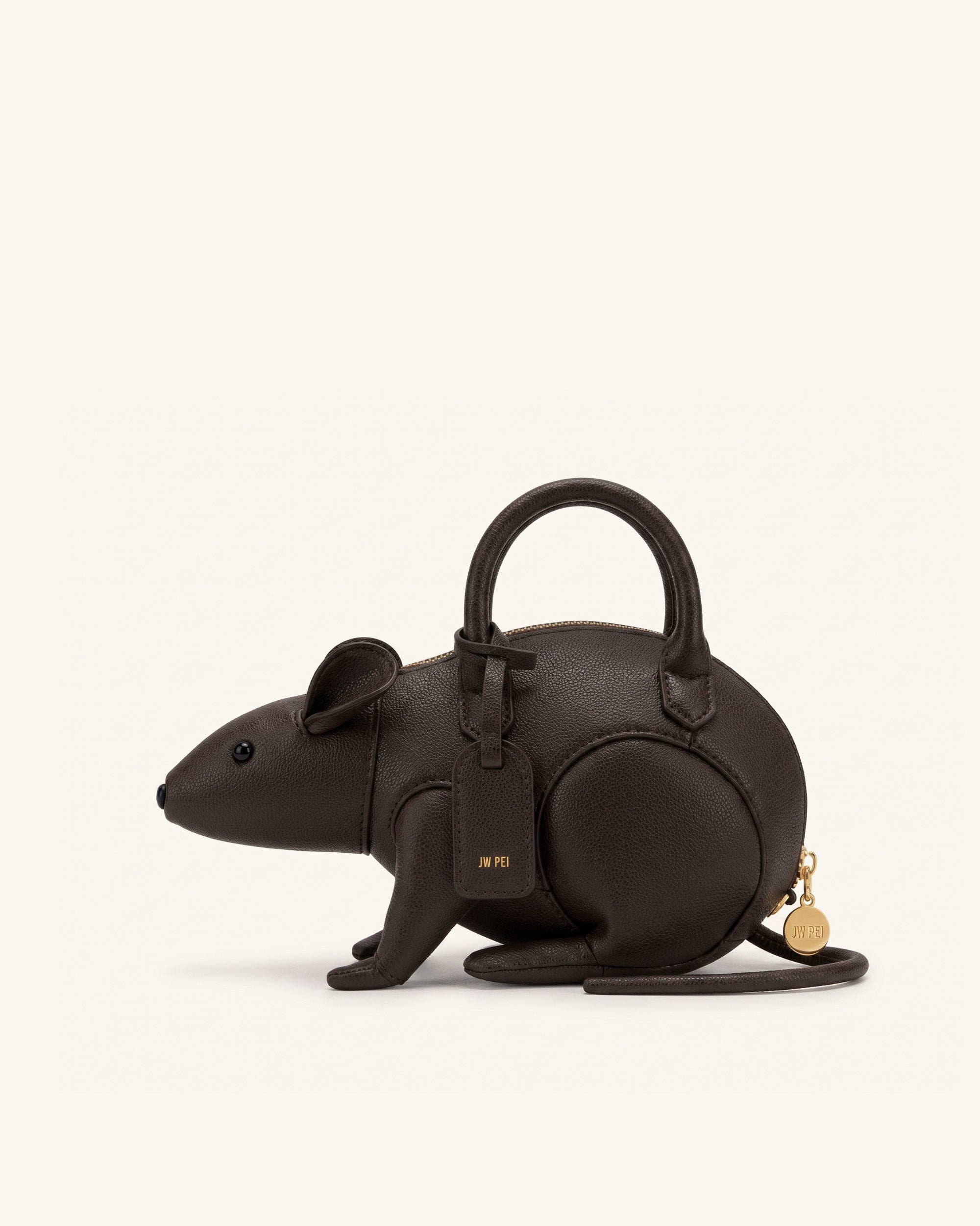 山*p様 ヴィンテージ HTC Mia thing bag レザー ウォレットチ Mia Mouse Top Handle Bag - Dark Brown | JW PEI