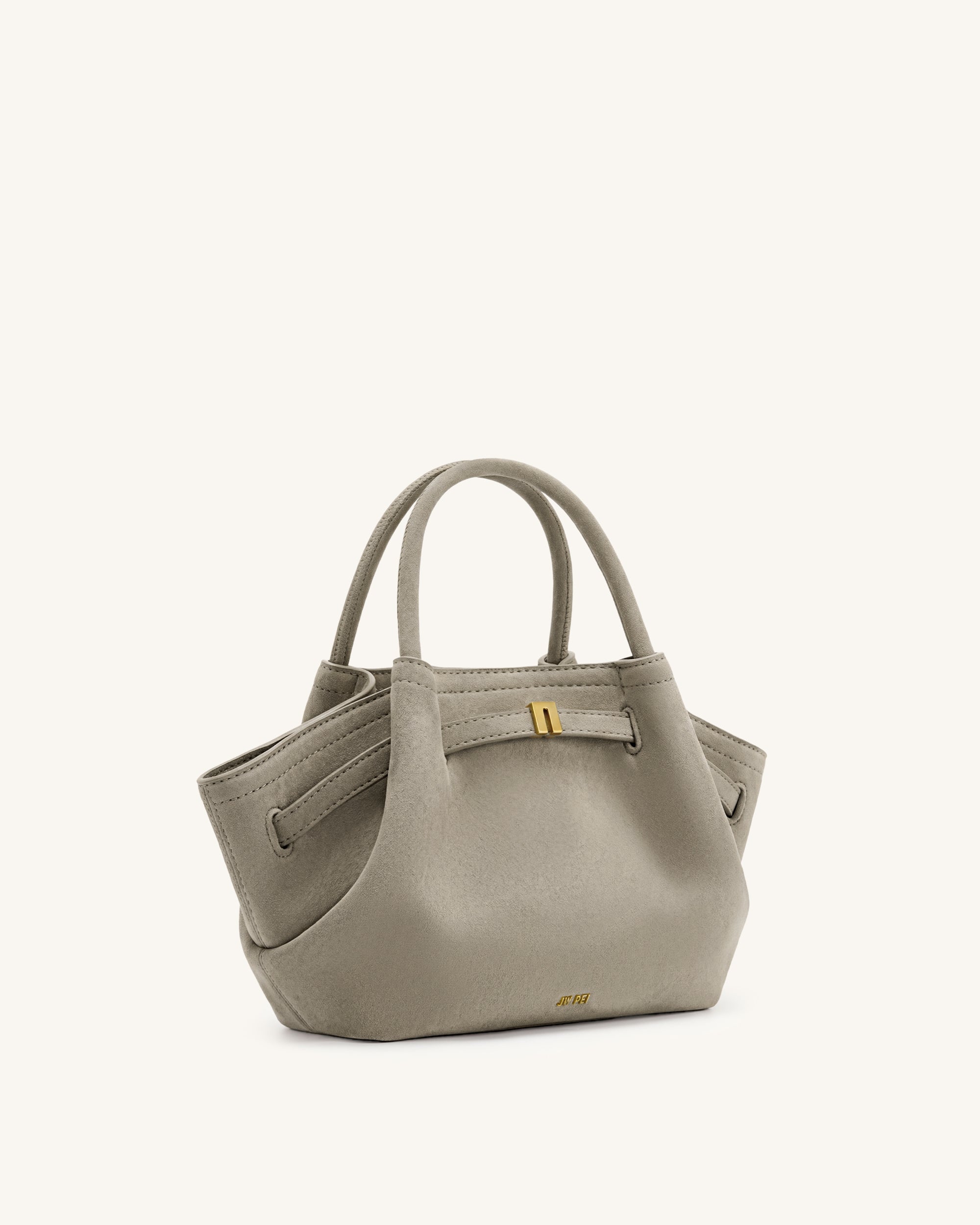 Hana Mini Faux Suede Tote Bag - Gray | JW PEI