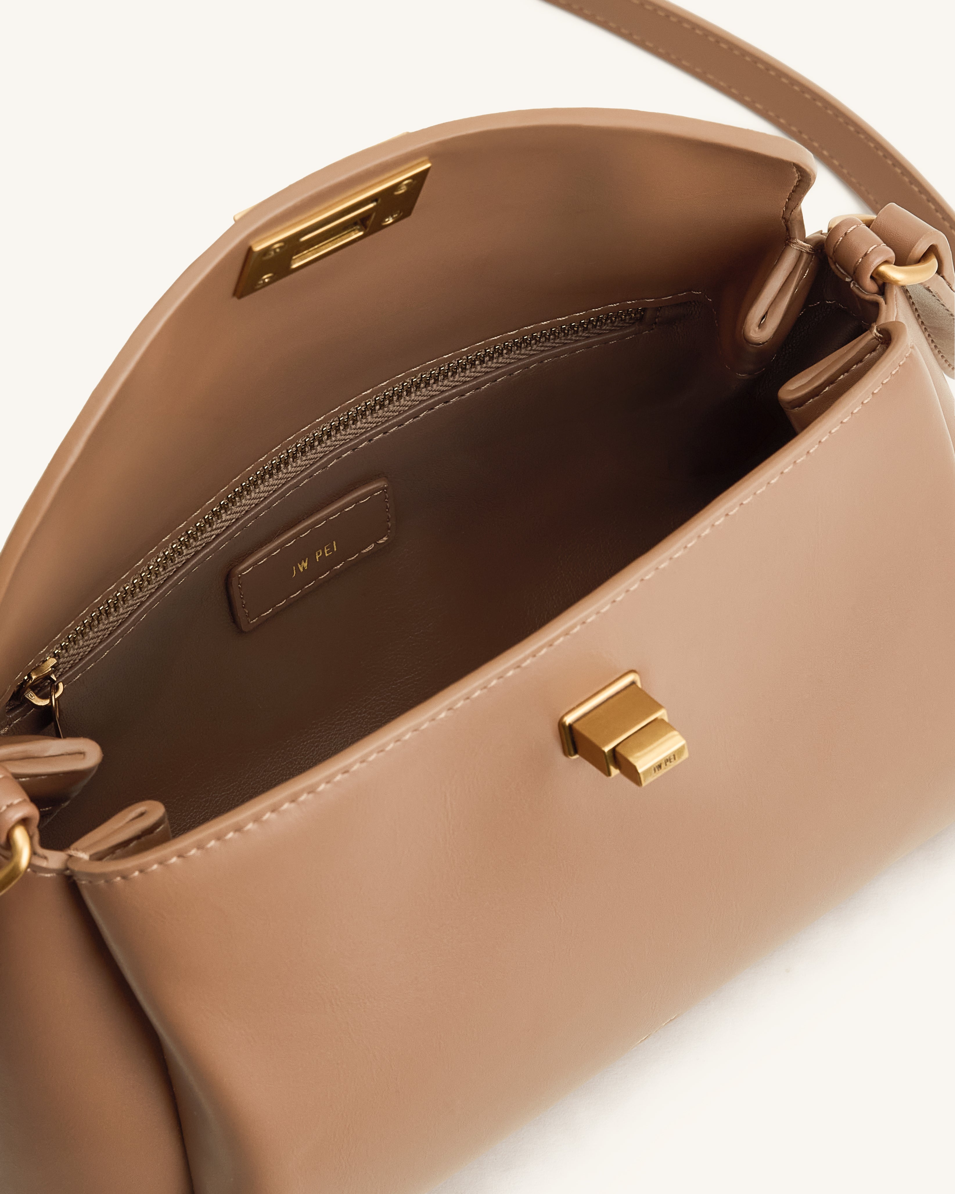 Greta Twist-Lock Crossbody Bag - Brown | JW PEI