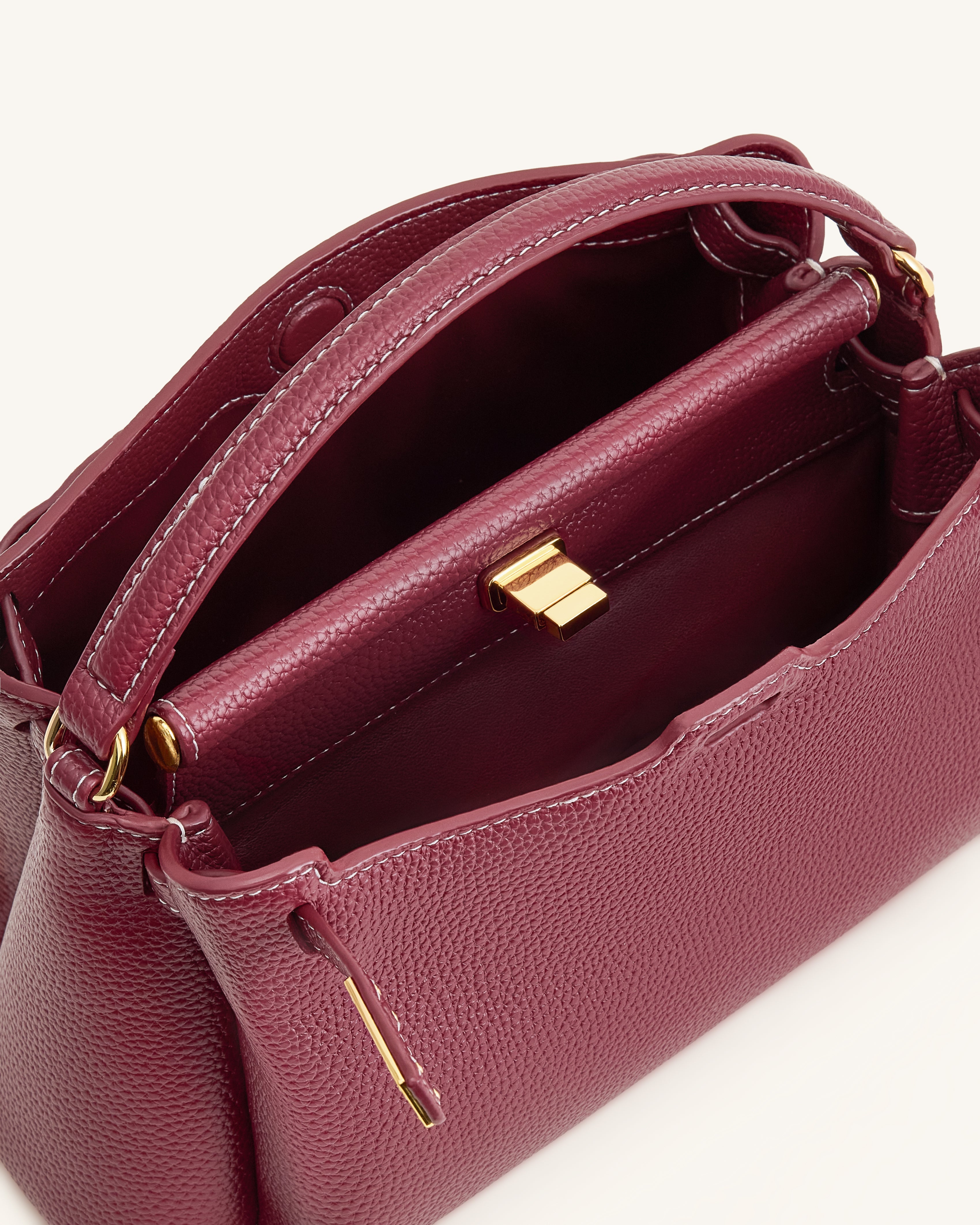 Carmen Top Handle Bag - Burgundy | JW PEI