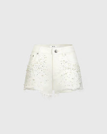 Starlet Pearl Glitz Denim Shorts - Fairest Of Them All