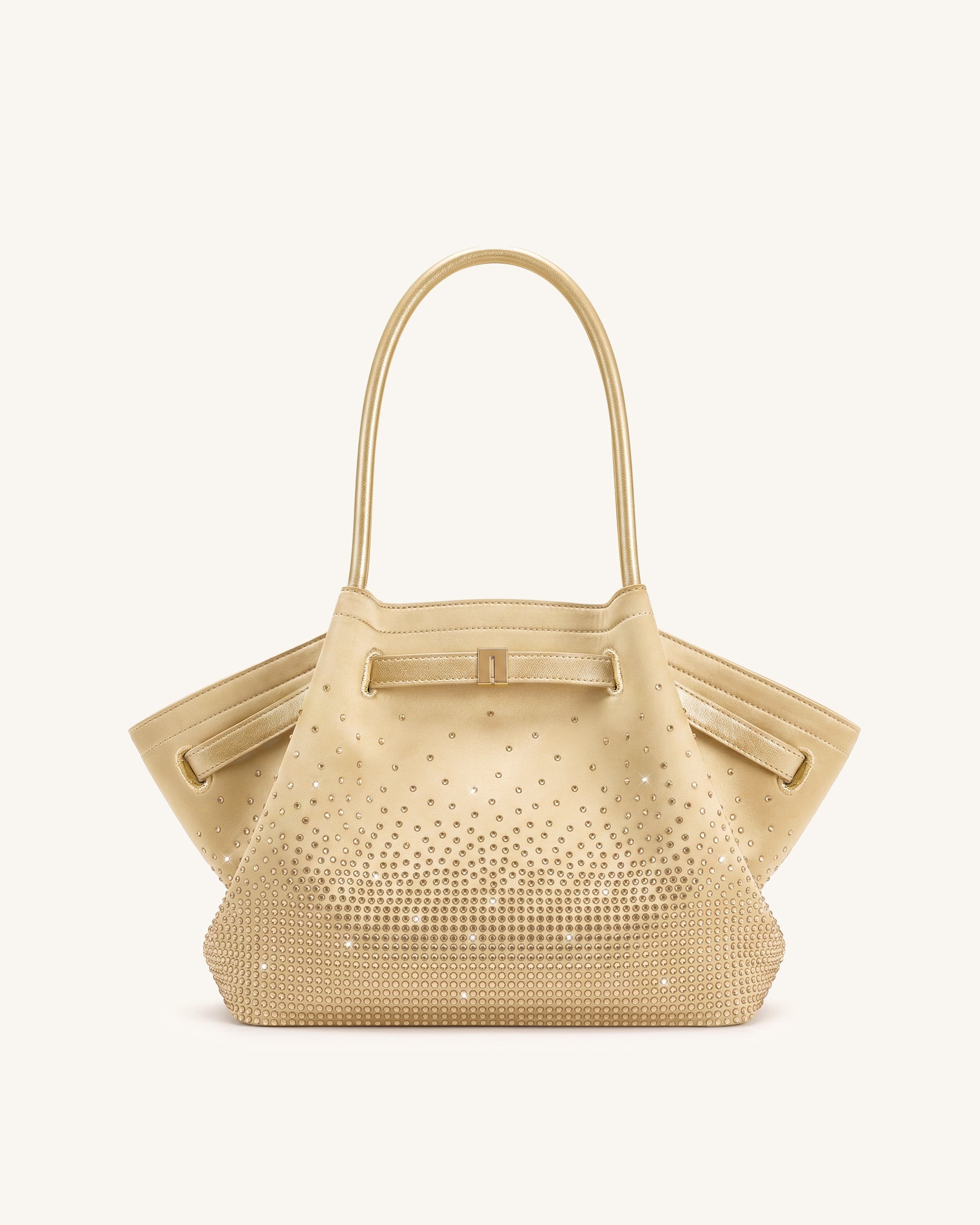 Hana Medium Artificial Crystal Tote Bag - Light Champagne