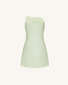 Iris Floral Print Strapless Dress - Green