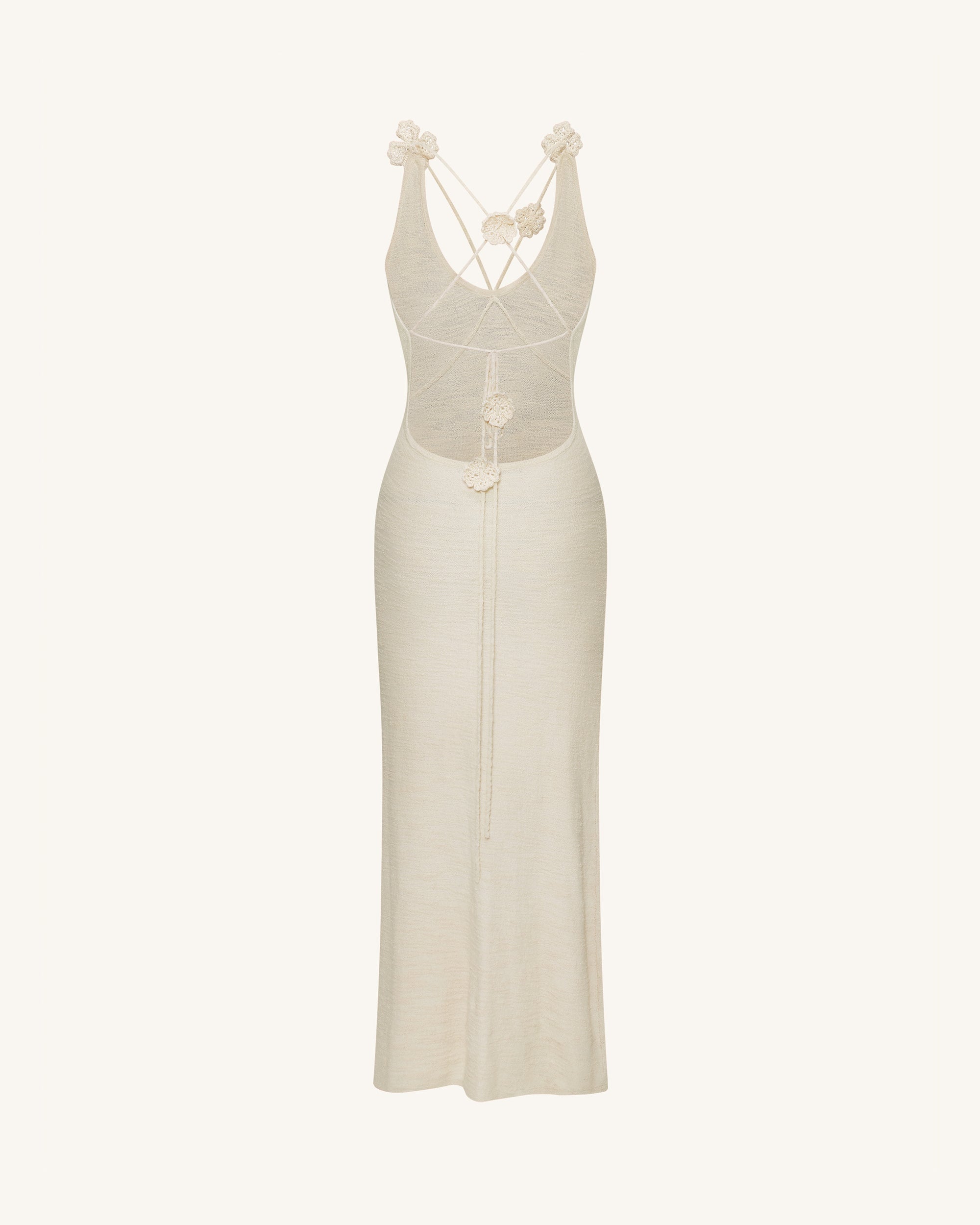 knit cream maxi dress JLUXLABEL Olivea Knit Maxi Dress