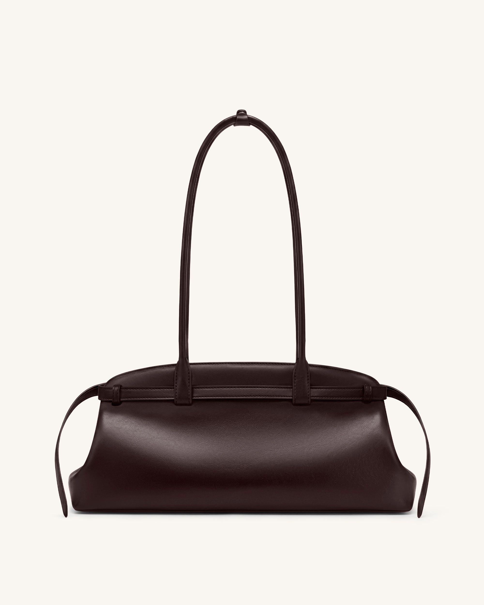 Arden Belt Detail East-West Shoulder Bag - Dark Brown | JW PEI