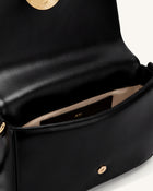 Sofia Ruched Shoulder Bag - Black