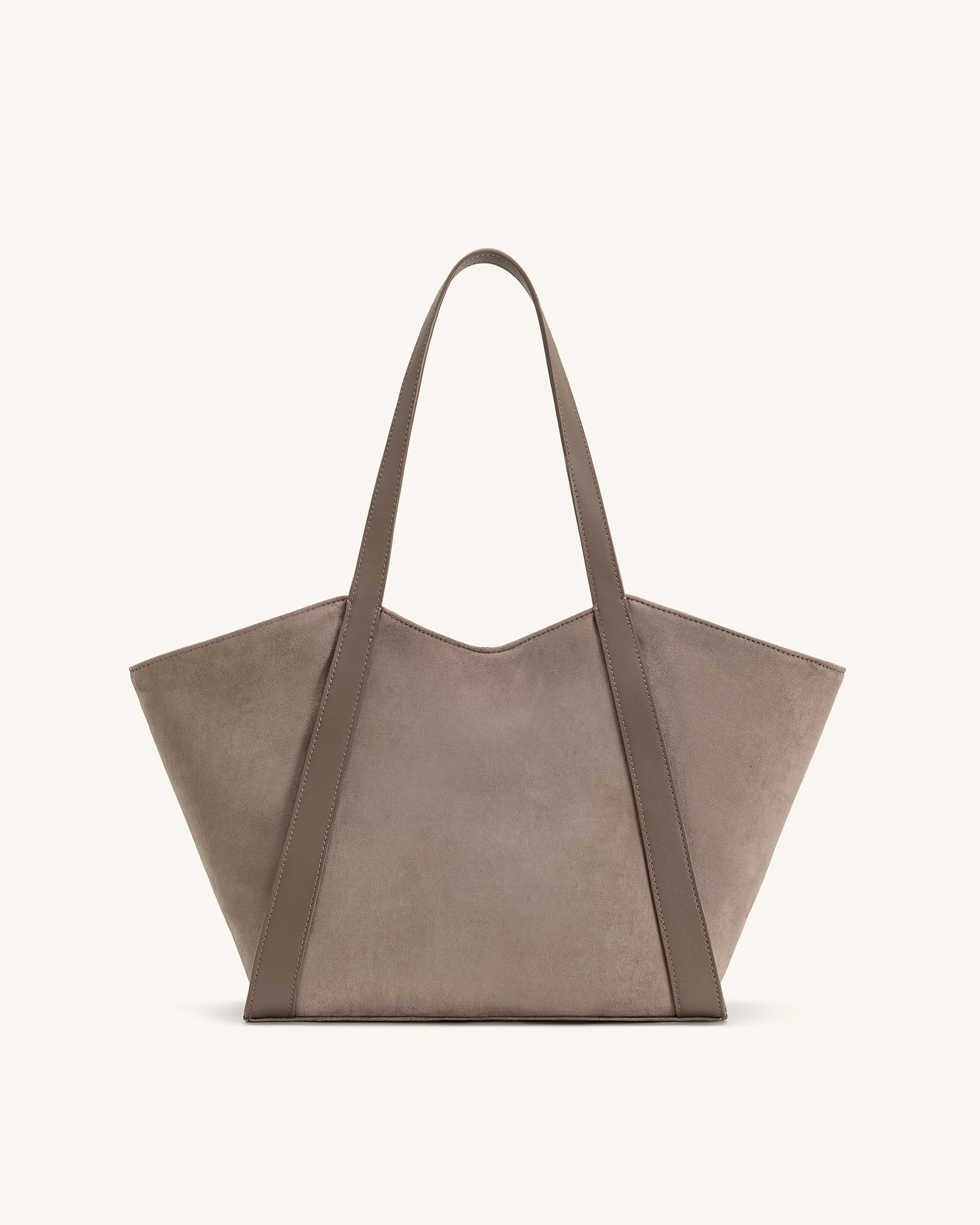 【即完売】DECi Suede Tote Bag OVY KAJA デシ レザー Kiana Large Capacity Faux Suede Tote Bag - Taupe | JW PEI