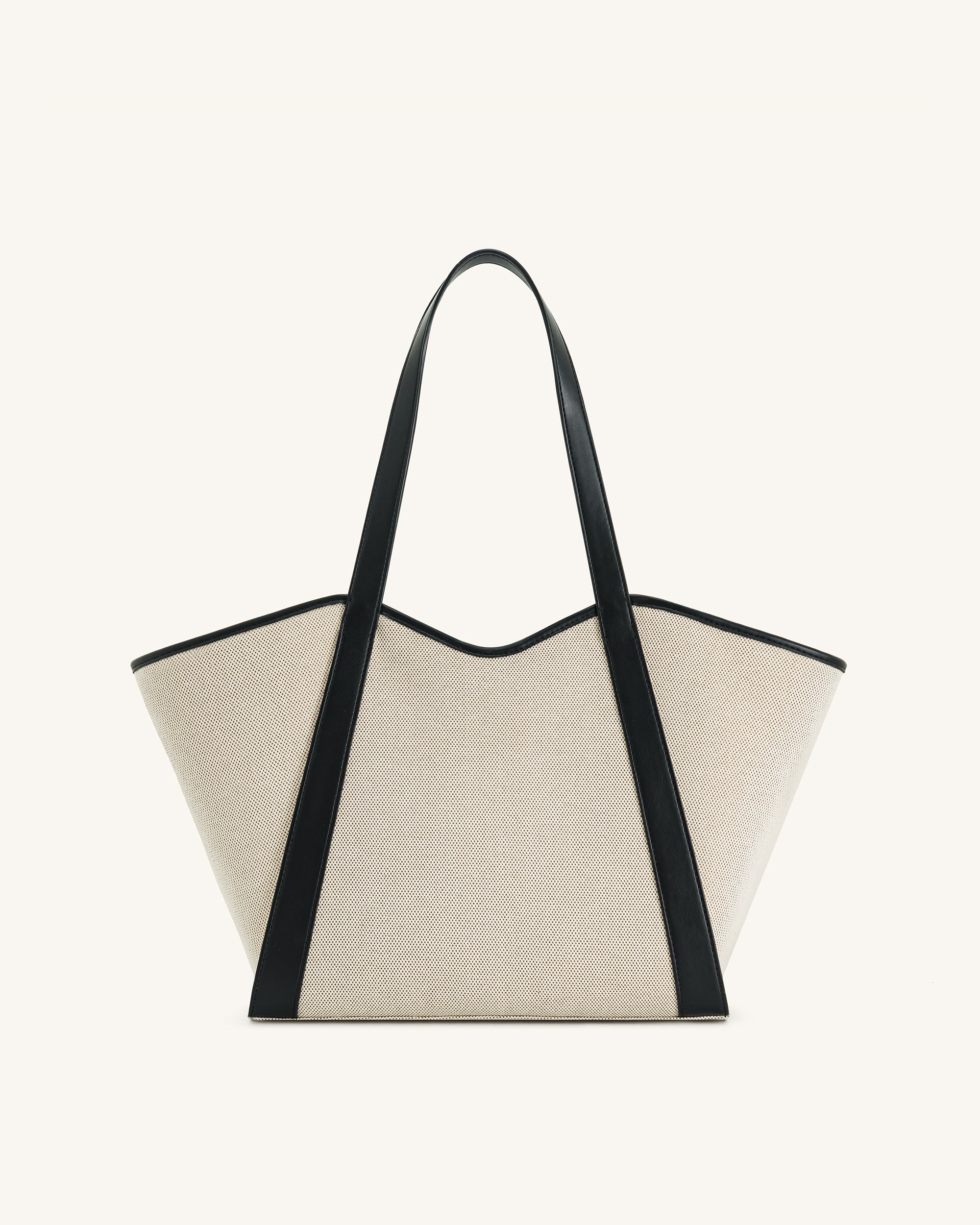 Kiana Large Capacity Tote Bag - Black Canvas | JW PEI