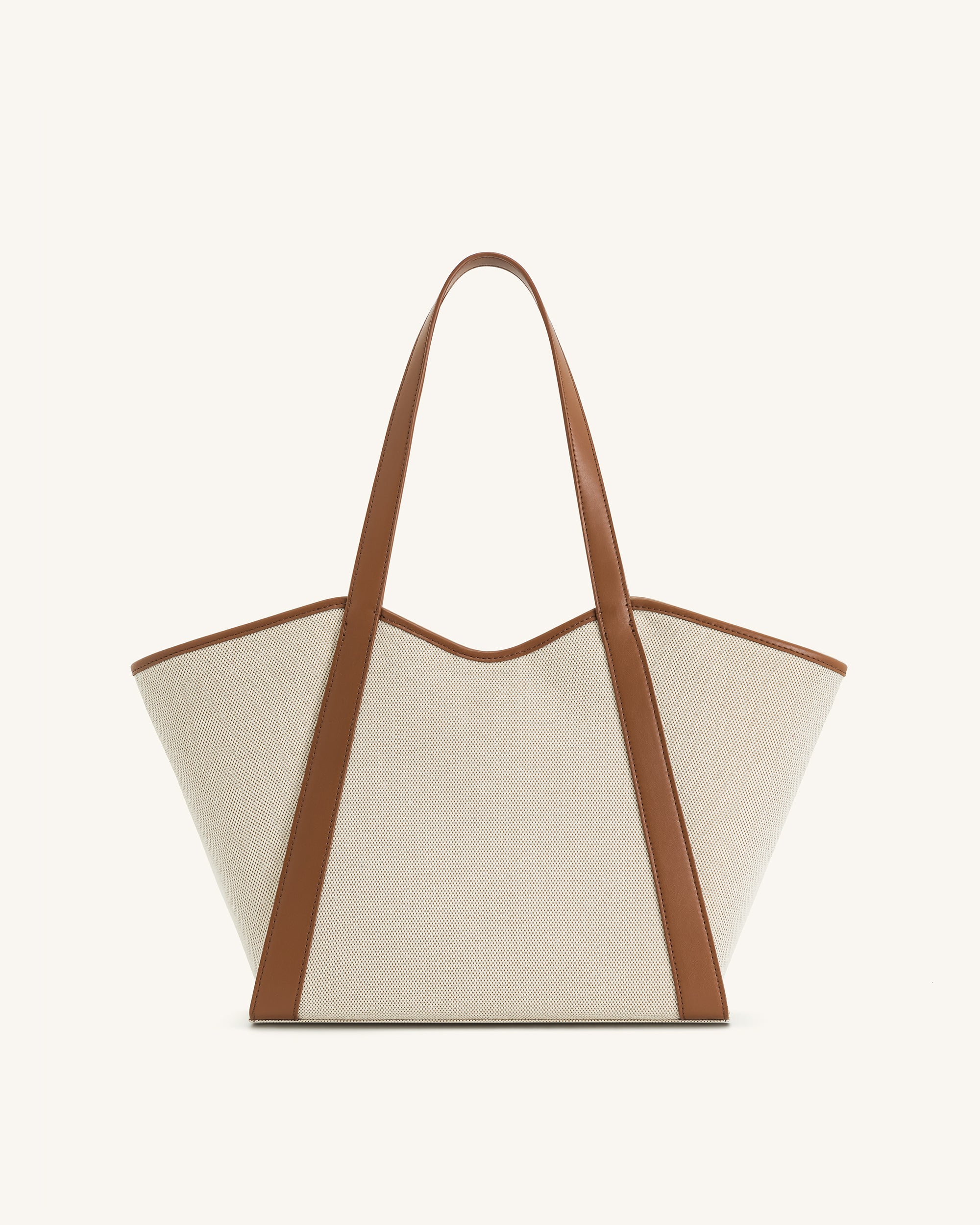 Kiana Large Capacity Tote Bag - Brown Canvas | JW PEI