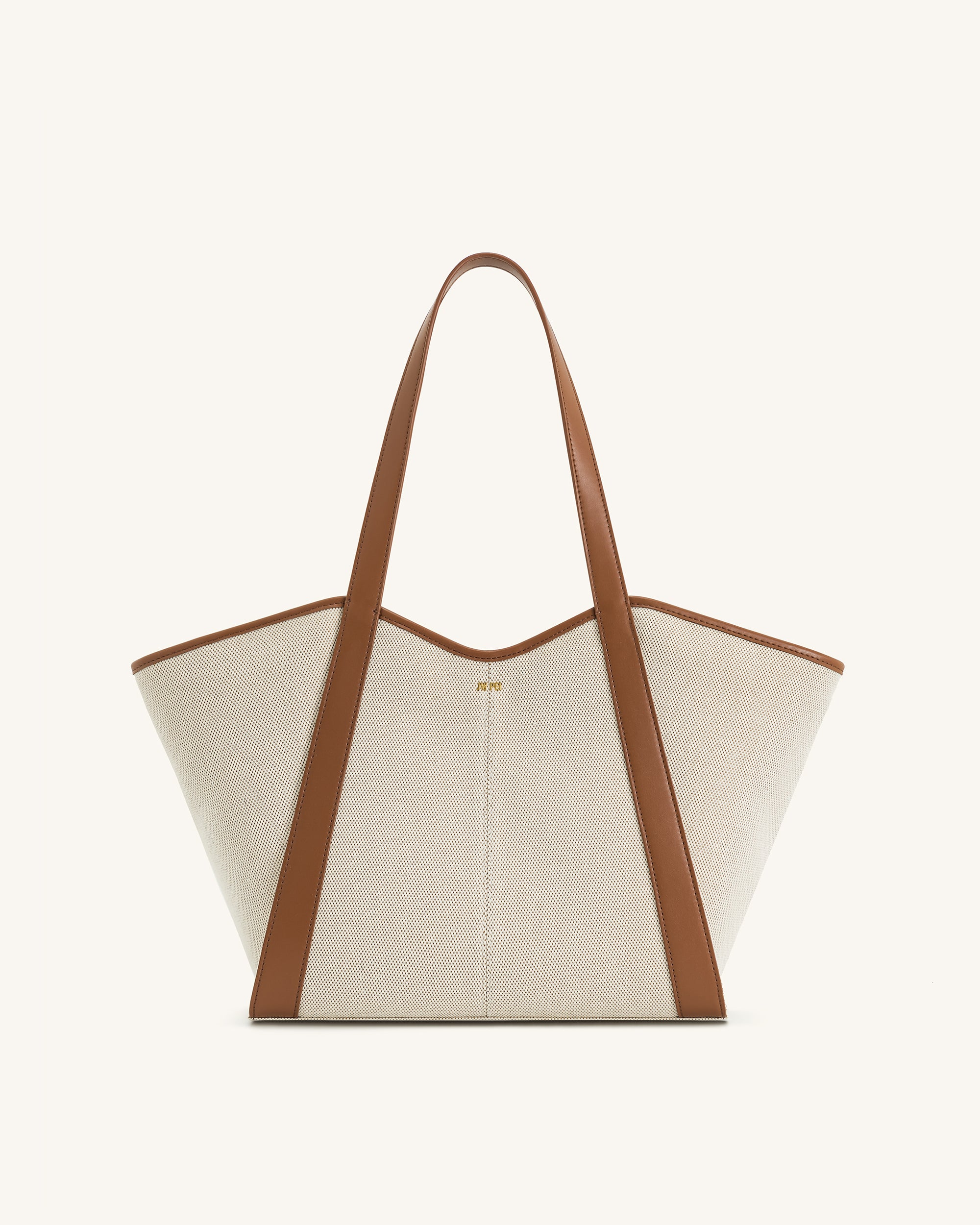 Kiana Large Capacity Tote Bag - Brown Canvas | JW PEI