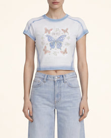 The Pixie Butterfly Graphic Tee - Cloud Blue