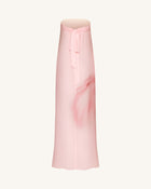 Watercolor Floral Print Strapless Maxi Dress - Pink