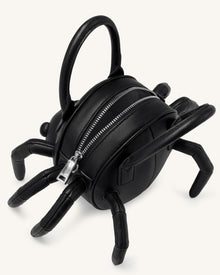 Siena Spider Shaped Top Handle Bag - Black