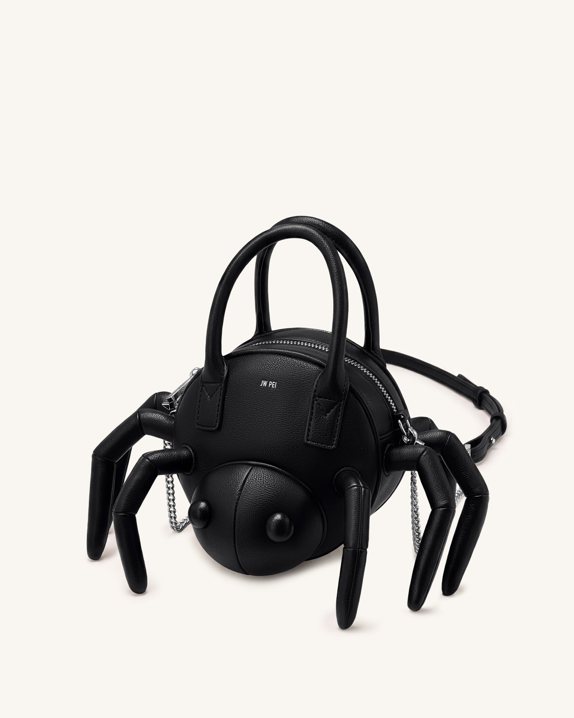 Siena Spider Shaped Top Handle Bag - Black
