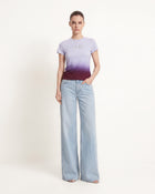 The Glitz Ombre Rhinestone Logo Tee - Plum Twilight