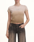 The Glitz Rhinestone Logo Tee - Desert Dusk
