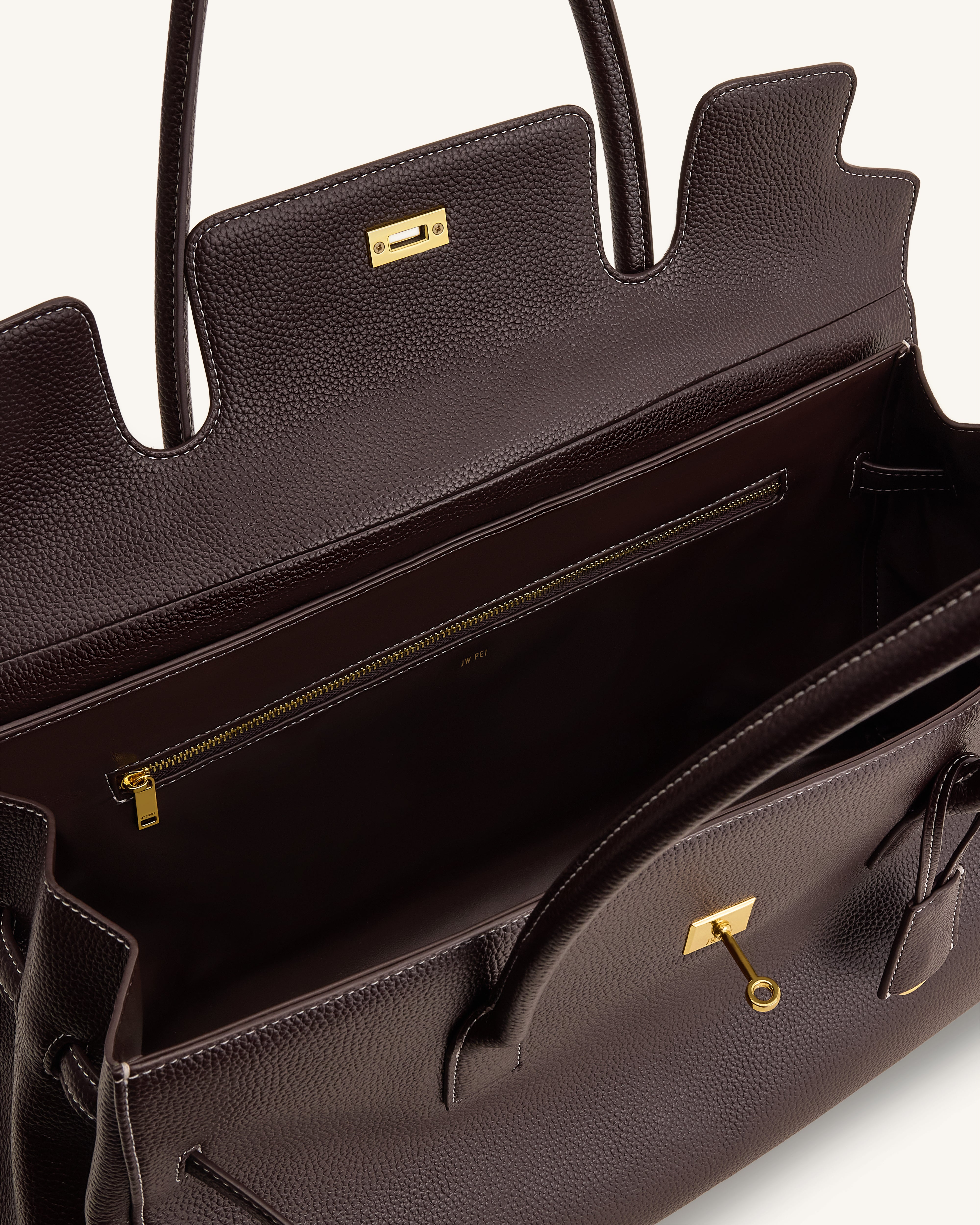 Yara Large Shoulder Bag - Dark Brown | JW PEI