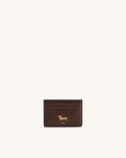 Maeve Dachshund Metal Emblem Card Holder - Chocolate