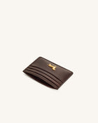 Maeve Dachshund Metal Emblem Card Holder - Chocolate