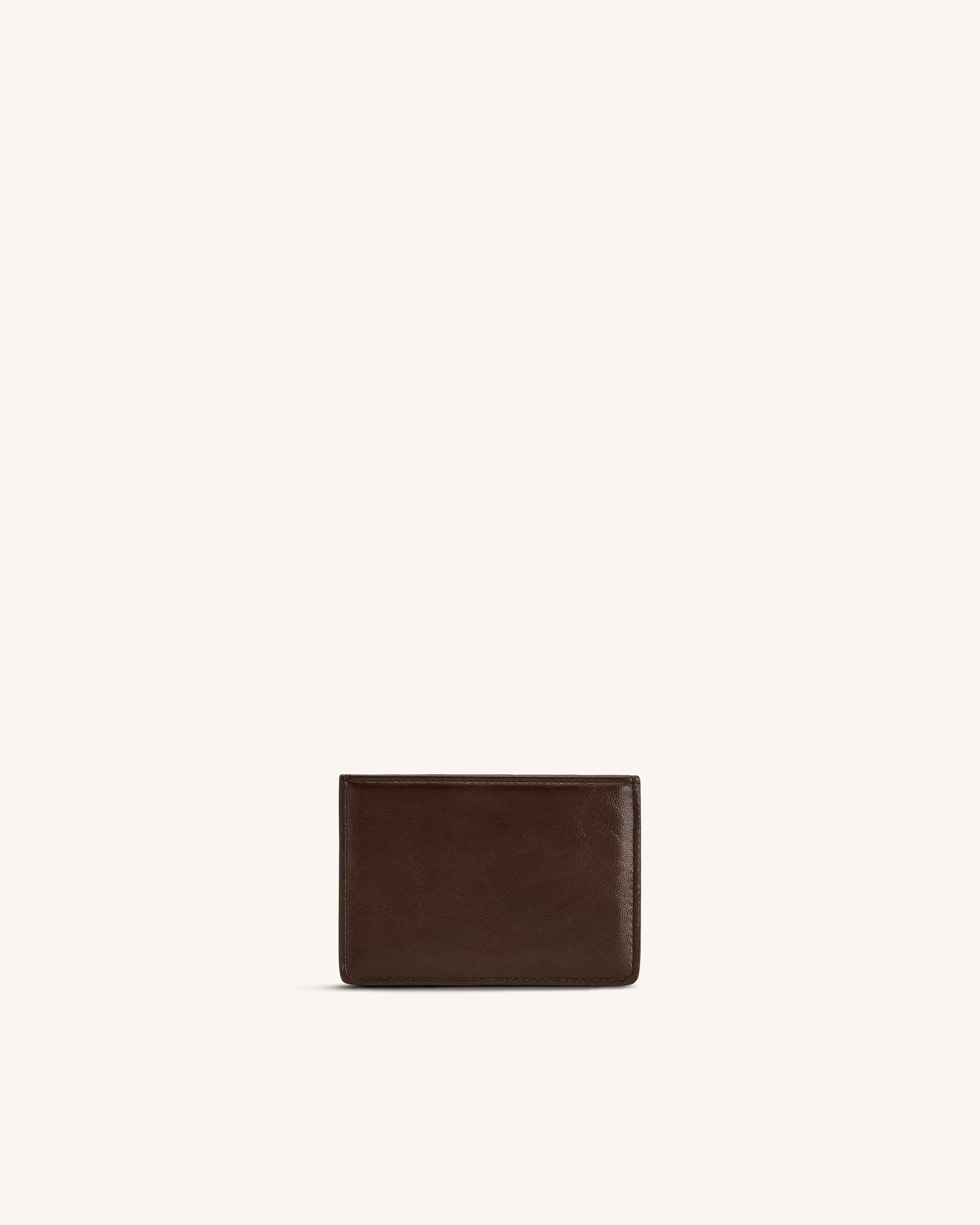 Maeve Dachshund Metal Emblem Card Holder - Chocolate