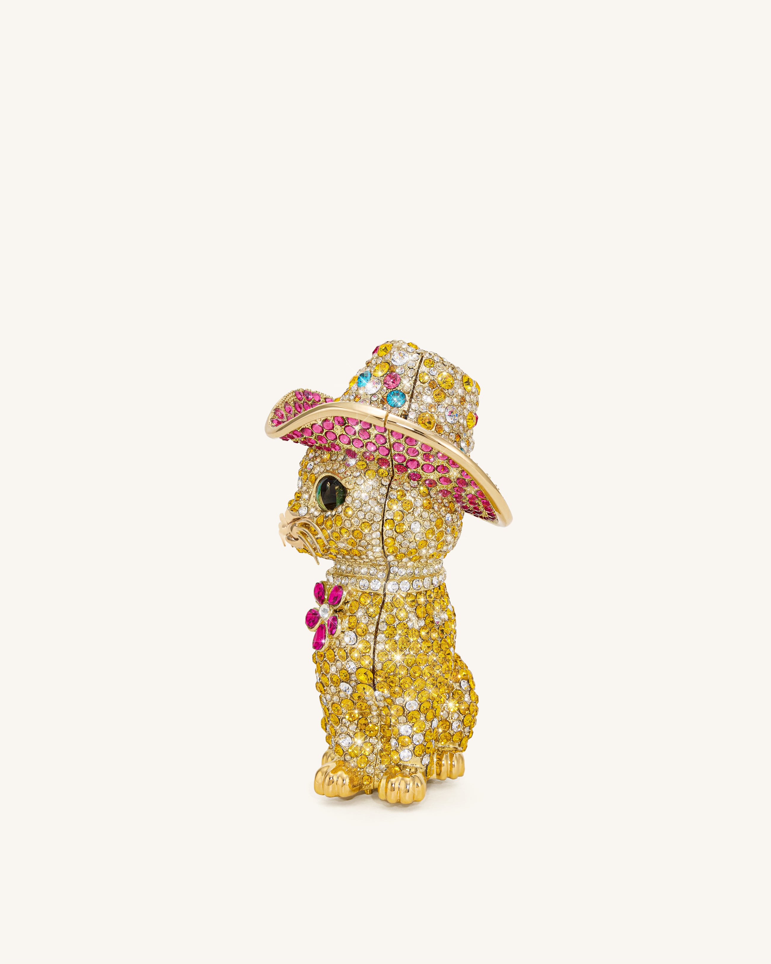Glamorous Cat Clutch - Multicolor Gold