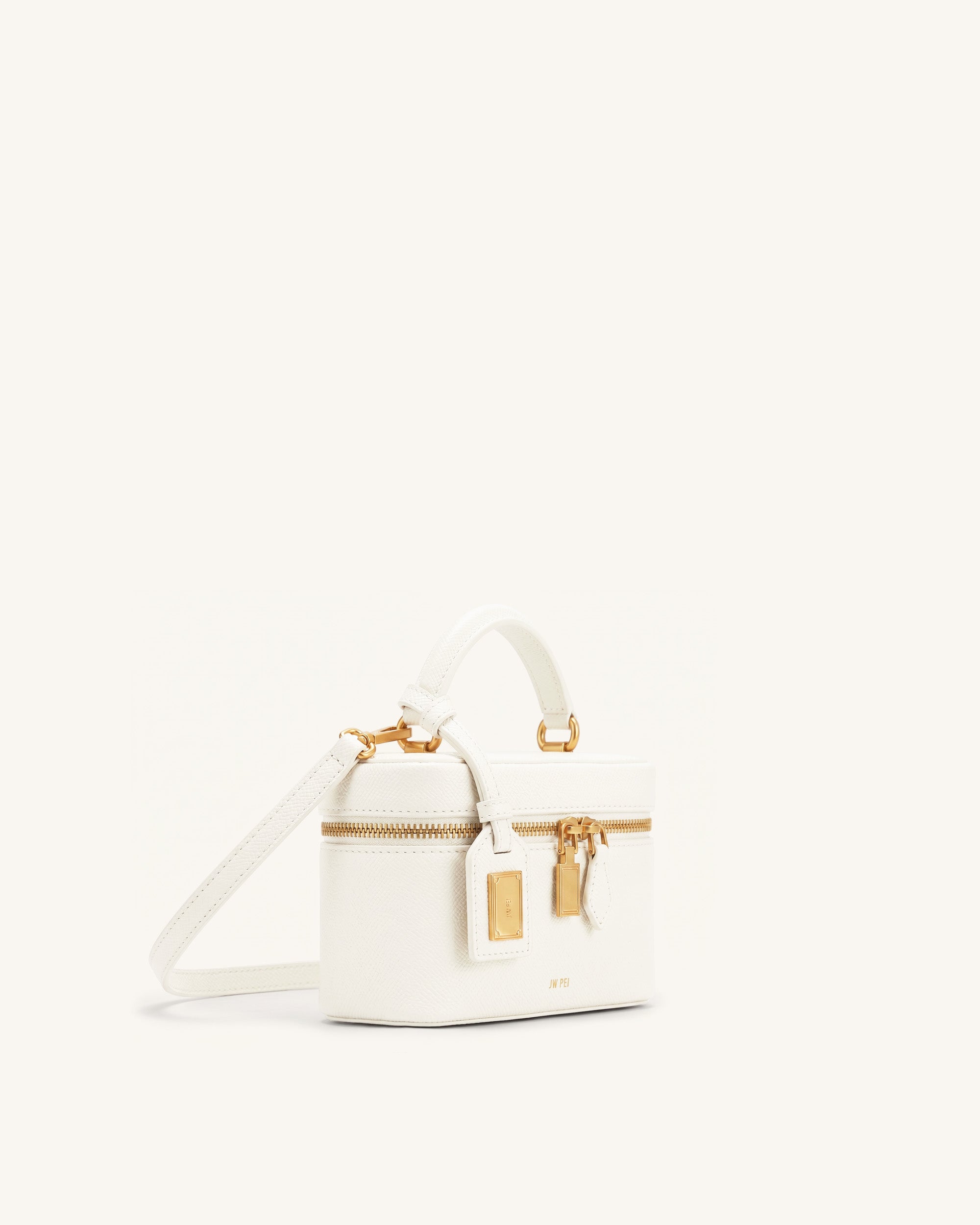 Cleo Box Shape Top Handle Bag - Off-white | JW PEI
