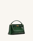 Carmen Top Handle Bag - Forest Green Croc