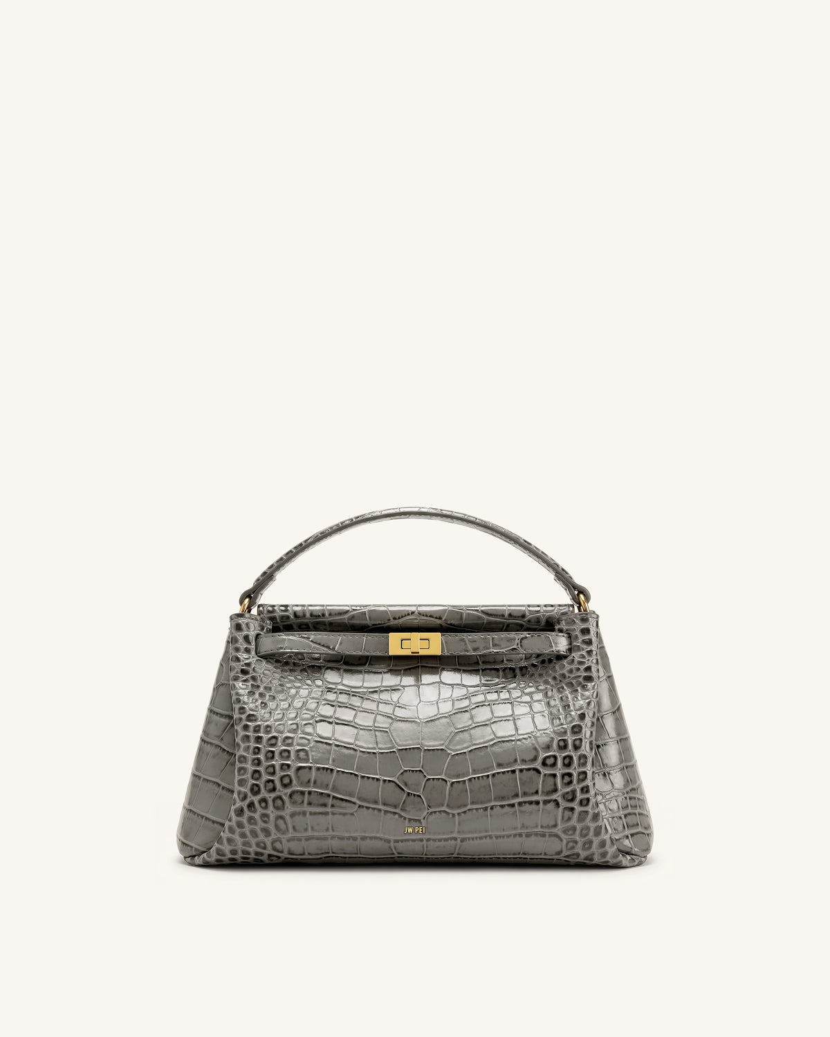 Carmen Top Handle Bag - Grey Croc