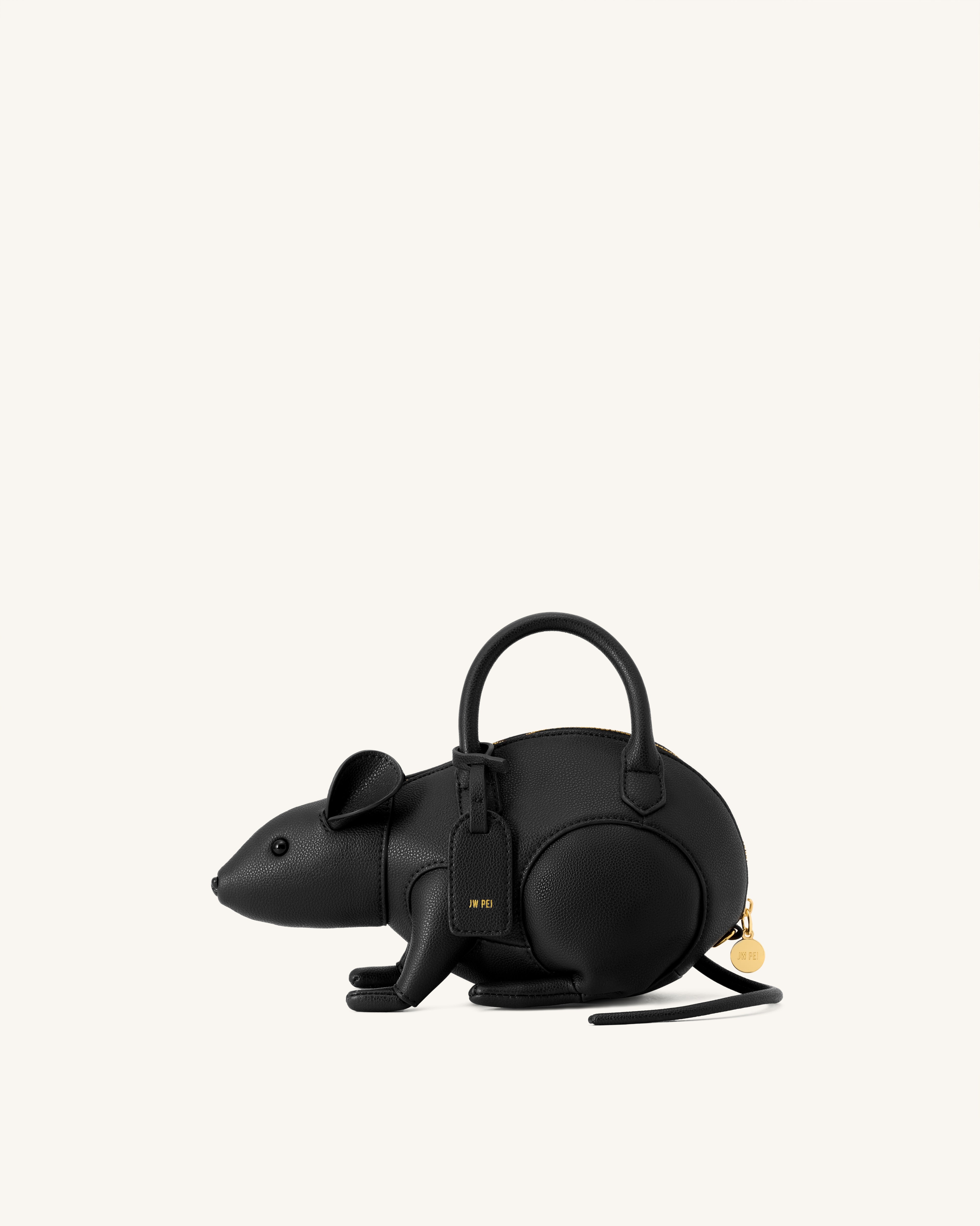 Mia Mouse Top Handle Bag - Black | JW PEI