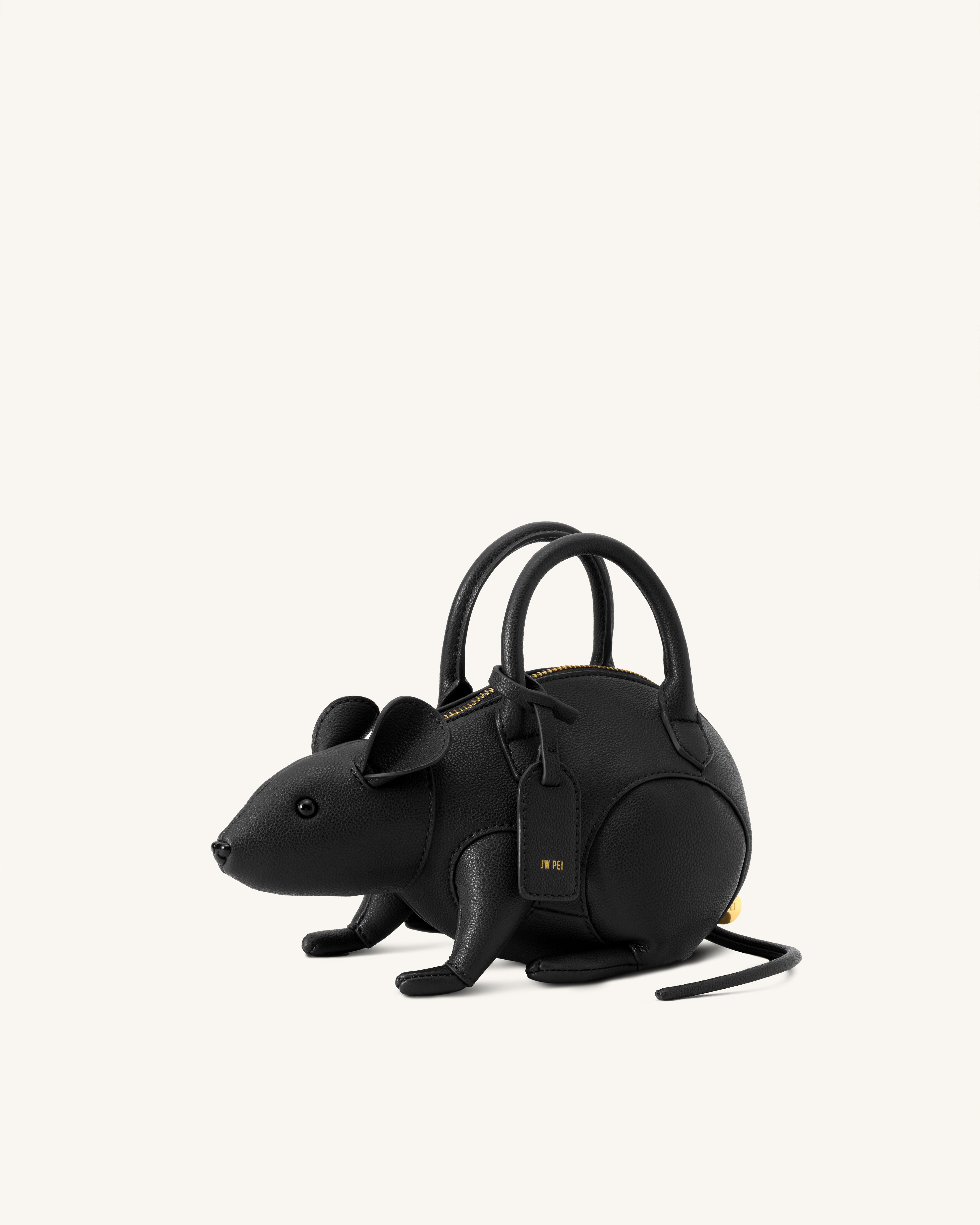 Mia Mouse Top Handle Bag - Black | JW PEI