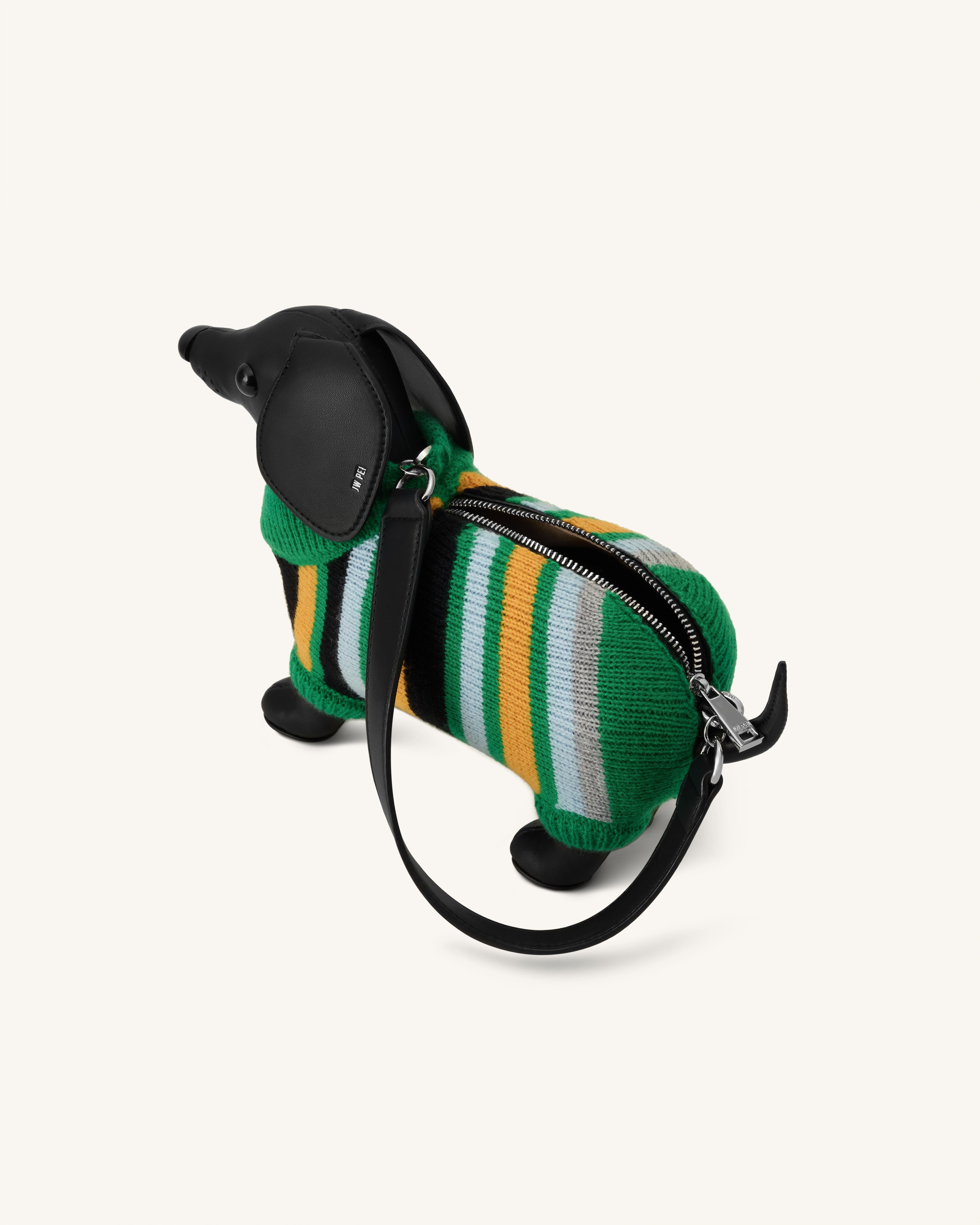 Addison Dachshund Handbag - Black | JW PEI