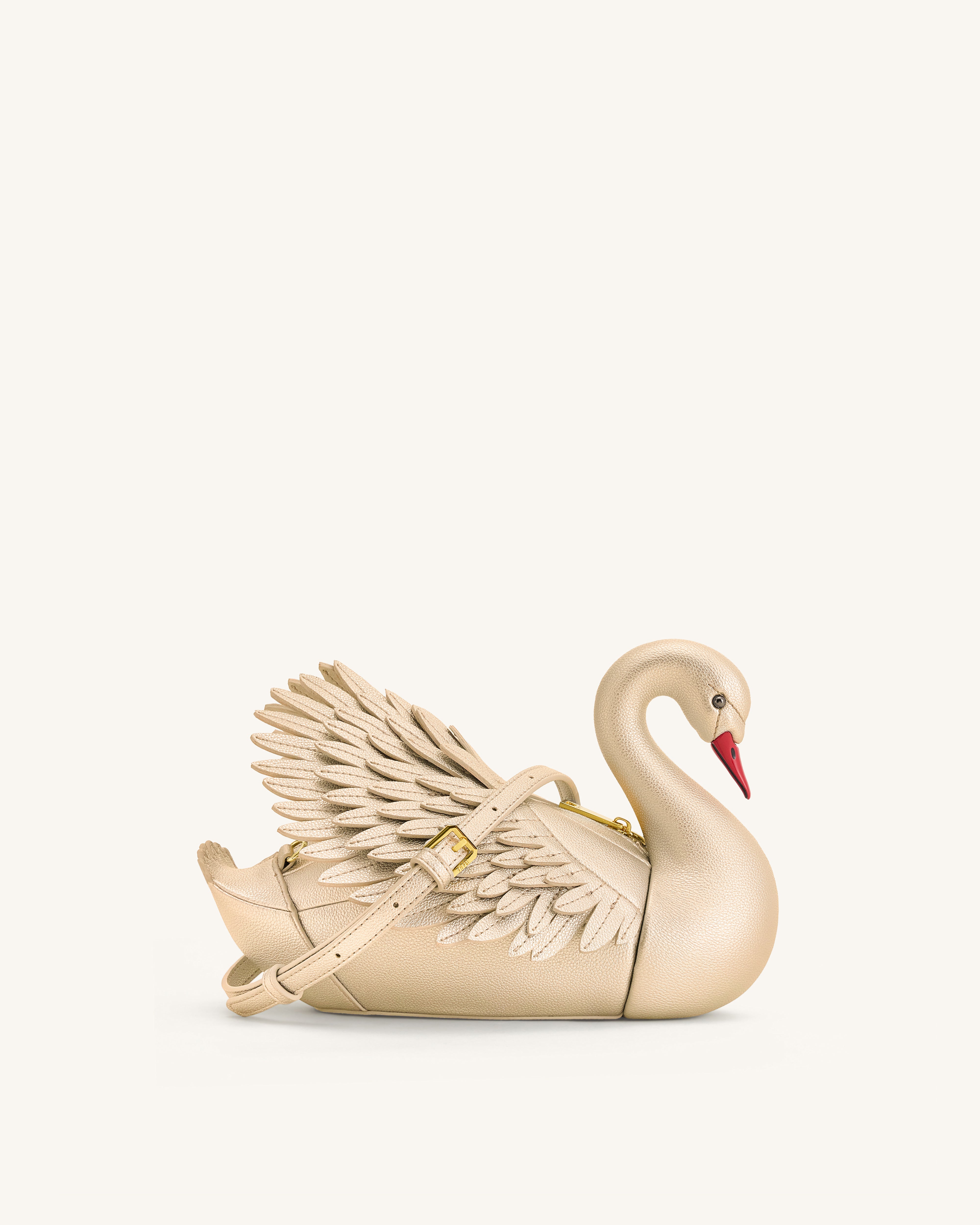 Alani Swan Shaped Crossbody Bag - Gold | JW PEI