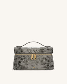 Thea Top Handle Bag - Grey Croc