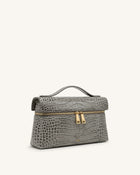 Thea Top Handle Bag - Grey Croc