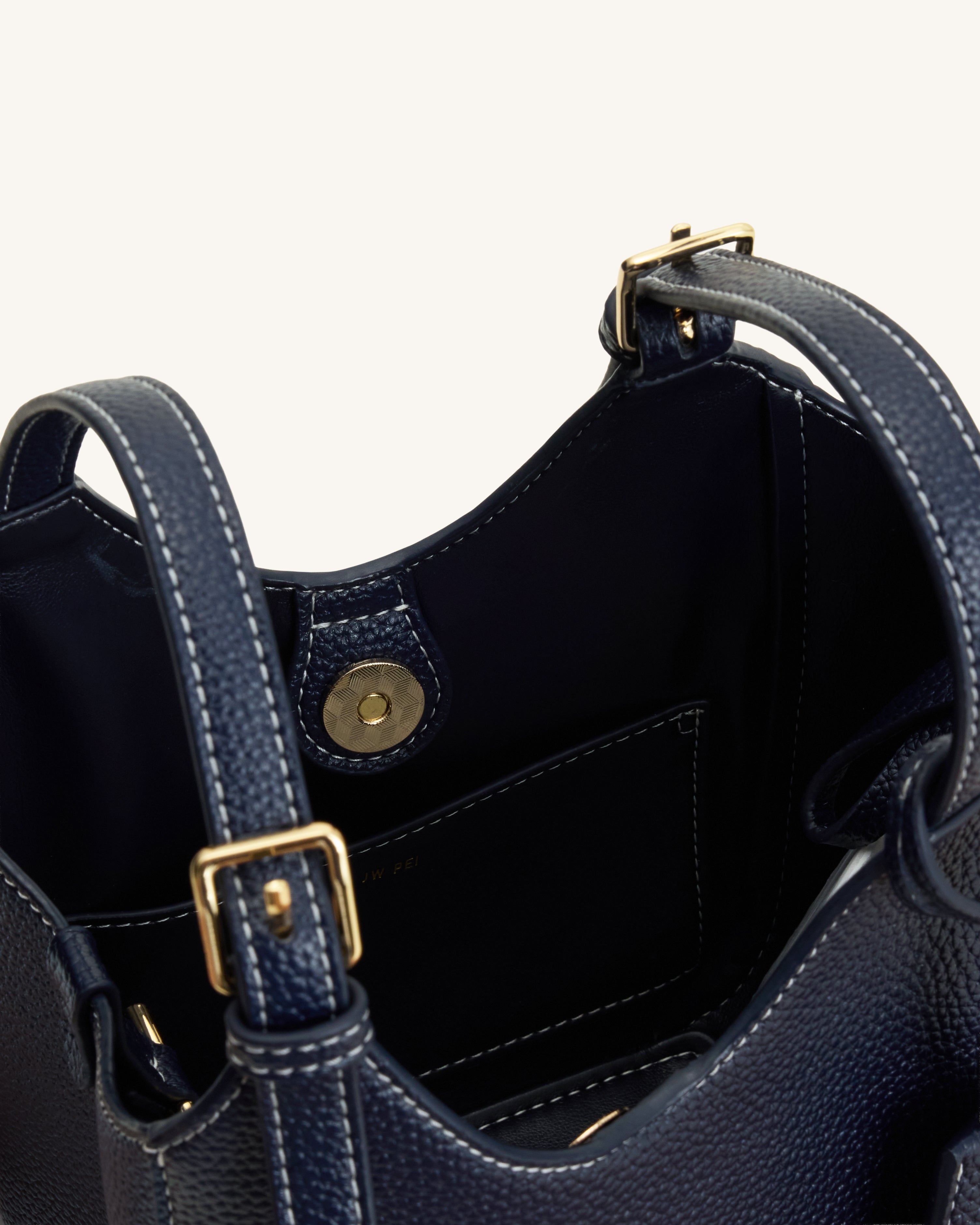 Ines Padlock Tote Bag - Navy | JW PEI